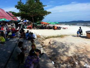 Am Strand in Sihanoukville