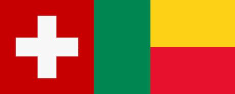 Schweizer und Benins Nationalflagge