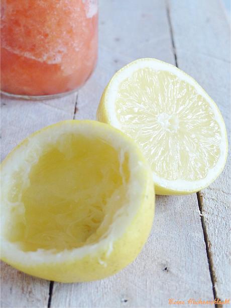 Homemade Pfirsich-Zitronen Slush