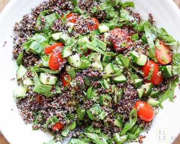 Quinoa Sommer-Salat mit Honig-Zitronen-Ingwer-Dressing
