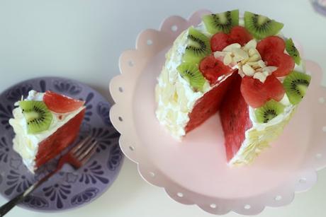 {DIY} Wassermelonen-Torte