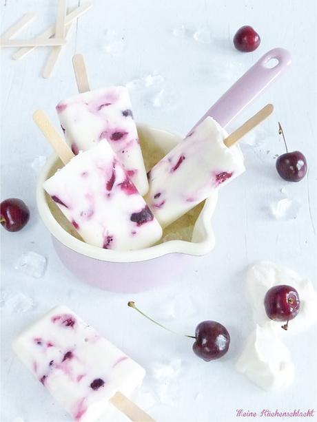 Joghurt Eis am Stiel mit Früchten { frozen Yogurt & Fruit Popsicles }