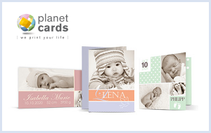 Geburts- Tauf- und Babyshower Karten von Planet Cards