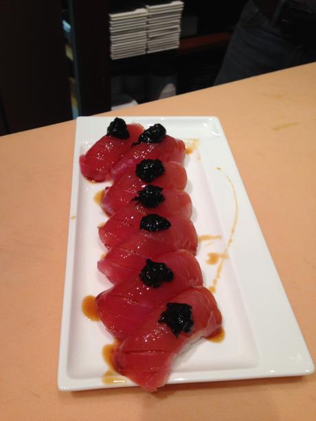 thunfisch sashimi mit nori vinaigrette