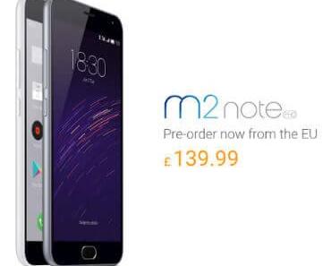 Mittelklasse Smartphone Meizu m2 note jetzt in Europa vorbestellbar