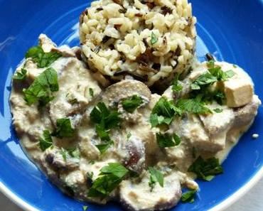 Pilz-Stroganoff mit Tofu