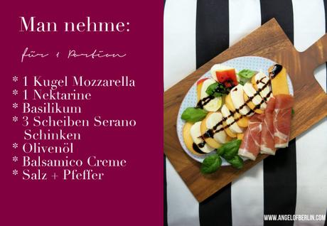 [cooks...] Mozzarella Nectarine Ham Caprese
