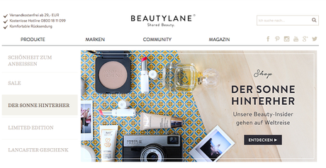 Neuer Beauty-Shop: Beautylane // SALE: 10€ Rabatt, auch auf Sale-Artikel!