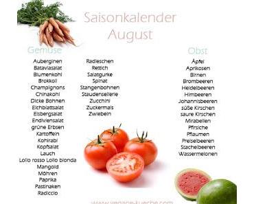 Saisonkalender: Obst und Gemüse im August
