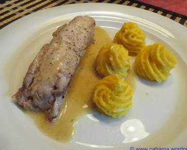 Kaninchenrücken mit Weißer-Balsamico-Sauce