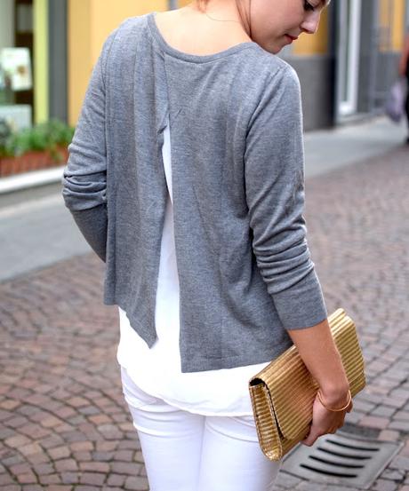 LAYER TOP + WEISSE JEANS
