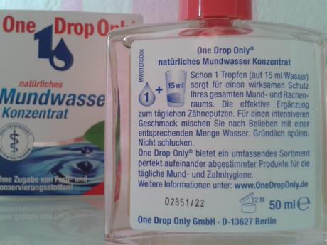 Review: Fluoridfreies Mundwasser Konzentrat - One Drop Only