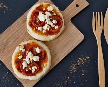 Mini-Pizzen im Mykonos-Style