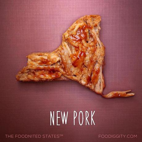 New York aus einem Stück mariniertem Schwein als letzter der Foodnited States of America