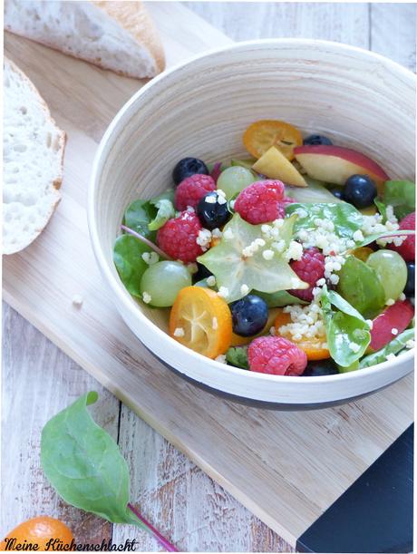 Früchte Salat mit Mangold & Hirse