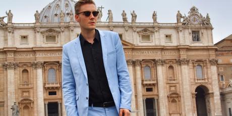 blue suit at the Vatican City 2-001