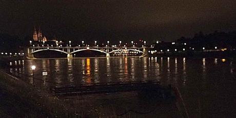 Basel by night. - © Foto: Erich Kimmich