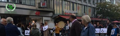 Flashmob für M.A. Tâheri in Hannover