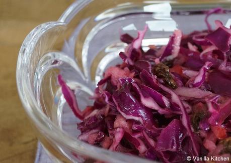 Rotkohl-Rohkost oder (zum Aussprechen): Rotkohl-Apfel-Salat