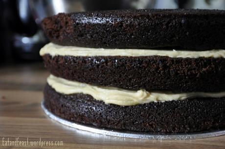 Chocolate Peanutbutter Cake Step 1