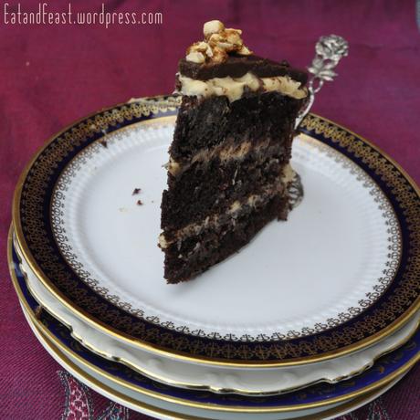 A Piece of Chocolate Peanutbutter Cake