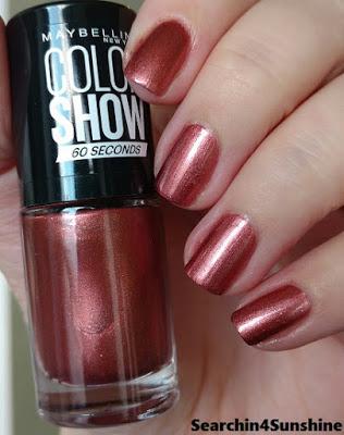[Nails] Lacke in Farbe ... und bunt! KUPFER mit MAYBELLINE COLOR SHOW 465 BRICK SHIMMER