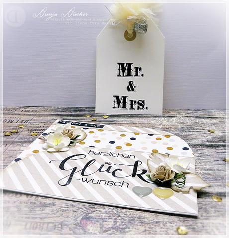 herzlichen Glückwunsch | Karte zur Hochzeit ♥ Mr. & Mrs.