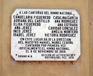 Eine Gedenktafel in Bayamo © Wikimedia, Cuba Bayamo Gedenktafel, GNU Free Documentation License