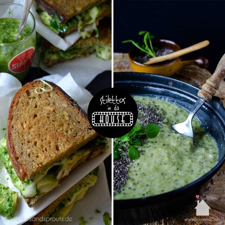 Stilettos in da House – Wir kochen nach Farben – Grüne Suppe und Green Grilled Cheese Sandwich