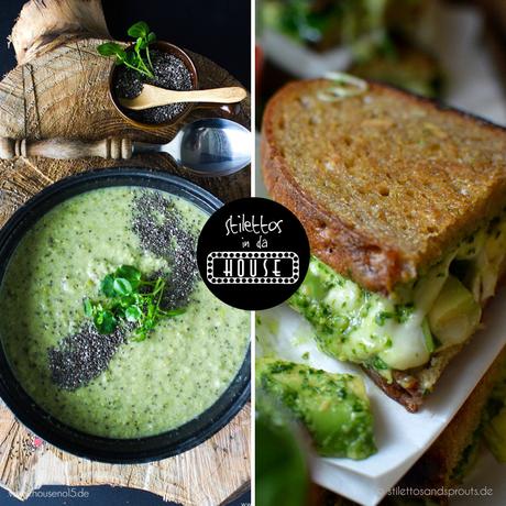 Stilettos in da House – Wir kochen nach Farben – Grüne Suppe und Green Grilled Cheese Sandwich