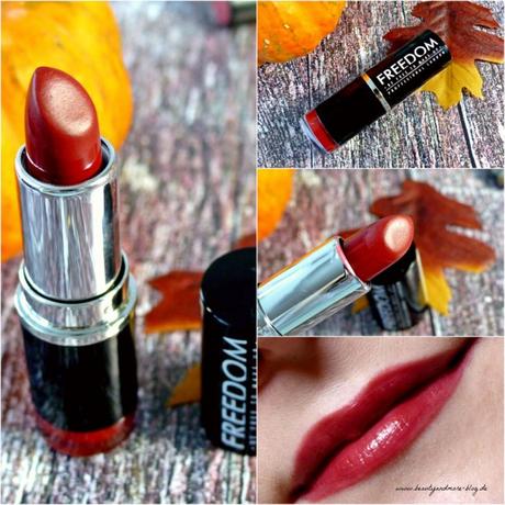 Meine Top 3 Herbst Lippenstifte - Blogparade - Freedom Makeup London Lipstick Pro Now 120 - True Power