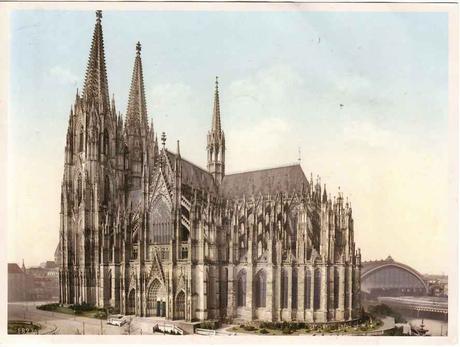 Postkarte des Kölner Doms, um 1900