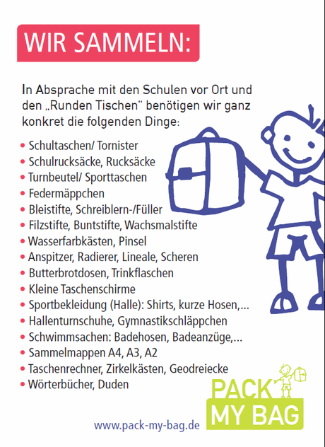 Pack my bag | Schulausstattung für Flüchtlingskinder| #bloggerfuerfluechtlinge