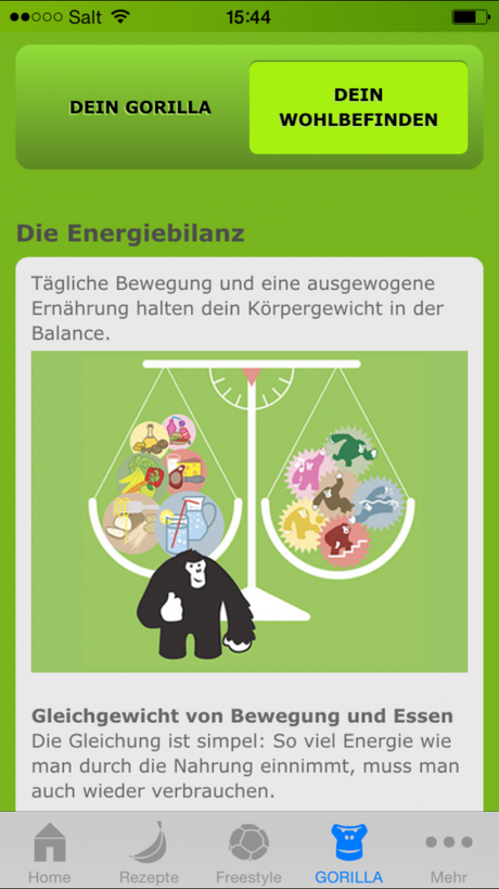 Gorilla-App: Mehr Power dank Sport und gesunder Ernährung