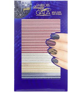 glam style nail stripes
