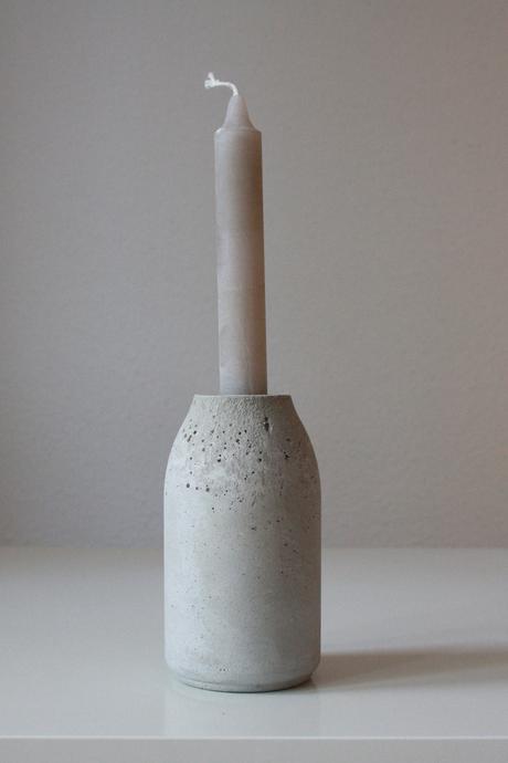 Beton Zement Vasen rund Kerzenständer Kerzenhalter