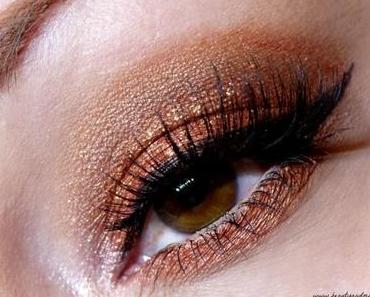 Bold Orange & Glittery Orange Eye Look – AMU + Blogparade
