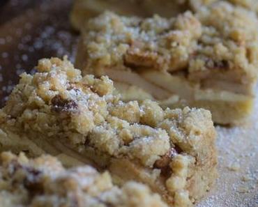 Apfel-Cheesecake-Schnitten mit Karamellsauce - Herbstglück