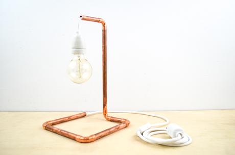 DIY Lampe aus Kupferrohr