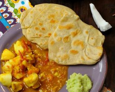 Satini Coco, Farata und Cari Poisson (Fisch-Curry) aus Mauritius