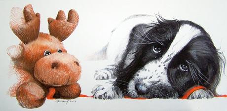 Hundeportrait als Geschenkidee zur Weihnachten