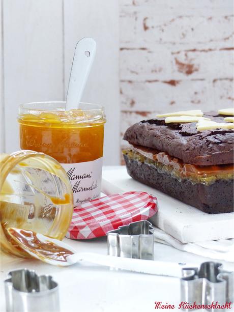 Gewürz Brownie mit Butter-Caramel-Toffee & gebrannten Mandel Splittern & Mandarinen Marmelade/Reklame & Give Away
