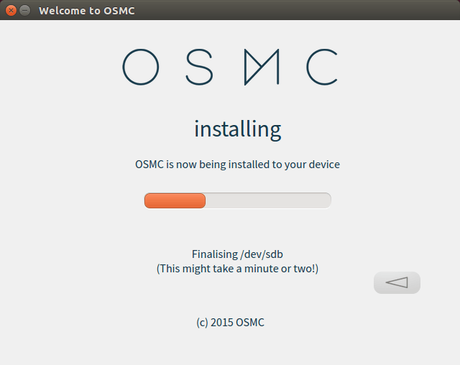 Nun wird OSMC auf eurer SD-Karte installiert