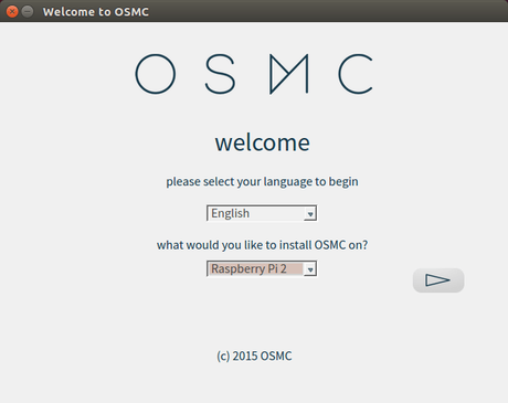 OSMC-Installer: Begrüßung