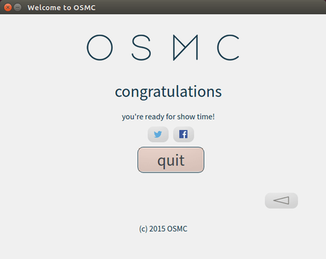 Nun ist OSMC einsatzbereit