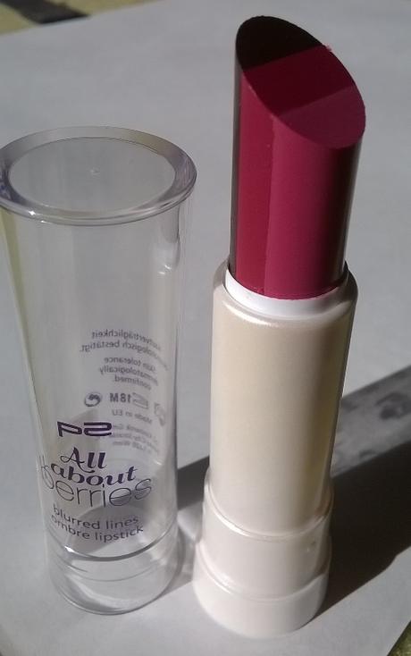 p2 All about berries LE Produkte im Test - ombre lipstick und lip brush :D