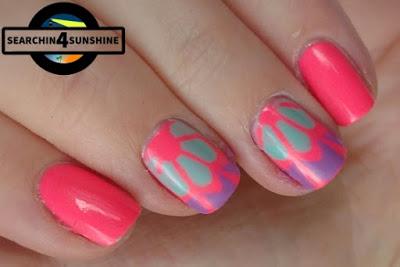 [Nails] #nailsreloadedchallenge - dreifarbig  & Lacke in Farbe ... und bunt! KORALLE mit models own NP128 Shades