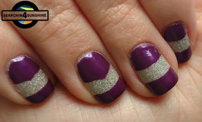 [Nails] #nailsreloadedchallenge - Glitter mit essence Merry berry 02 purple with purpose & KOSMETIK KOSMO Polarlicht