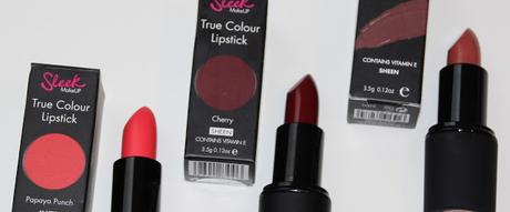 Let's talk about Sleek Lipstick - True Colour: Papaya Punch, Cherry & Succumb
