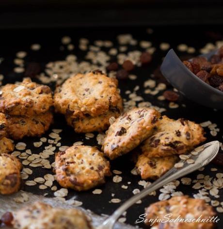 Haferflocken-Schoko-Cookies mit Mandeln (2 von 8)